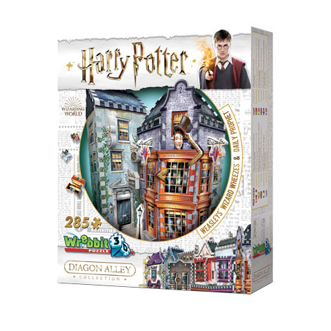 Boutiques Weasley, Farces pour sorciers facétieux et Daily Prophet - puzzle 3D Wrebbit - Harry Potter Boutiques Weasley, Farces pour sorciers facétieux et Daily Prophet - puzzle 3D Wrebbit - Harry Potter