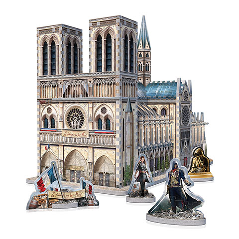 Assassin’s Creed Unity Notre-Dame de Paris - puzzle 3D Wrebbit
